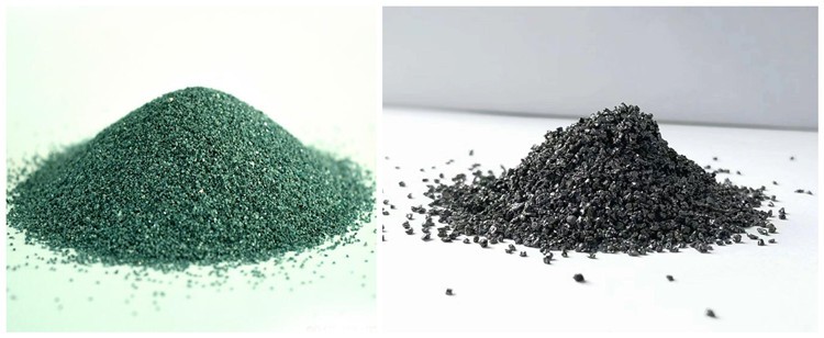 Green and black abrasives Green and black abrasives