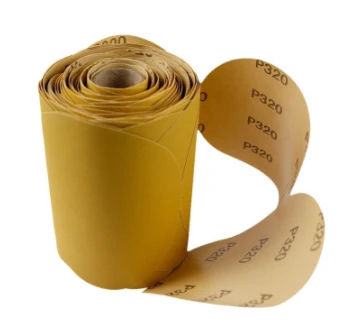 Gold sticky back sandpaper rolls