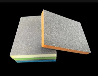 Abrasive sponge sanding block pad