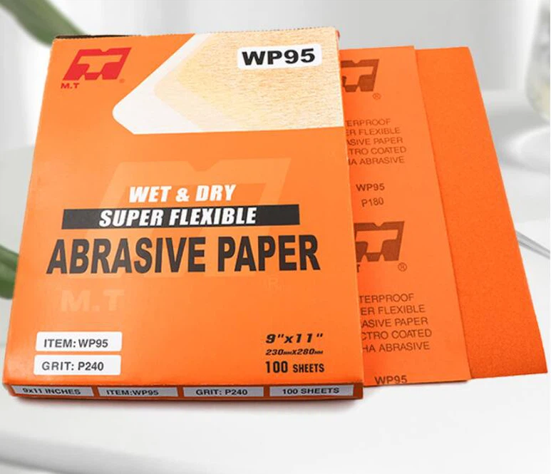 Orange aluminium sandpaper Orange aluminium sandpaper